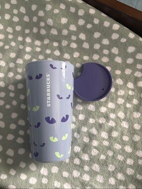 Starbucks Halloweeen Tumbler with Purple Lid and glow in the dark Accents